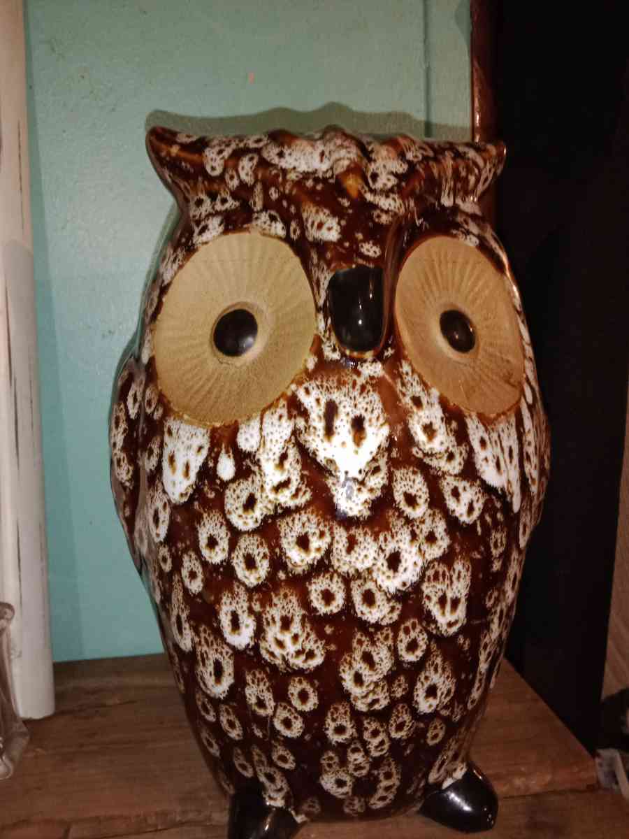 vintage elegant expressions ceramic owl