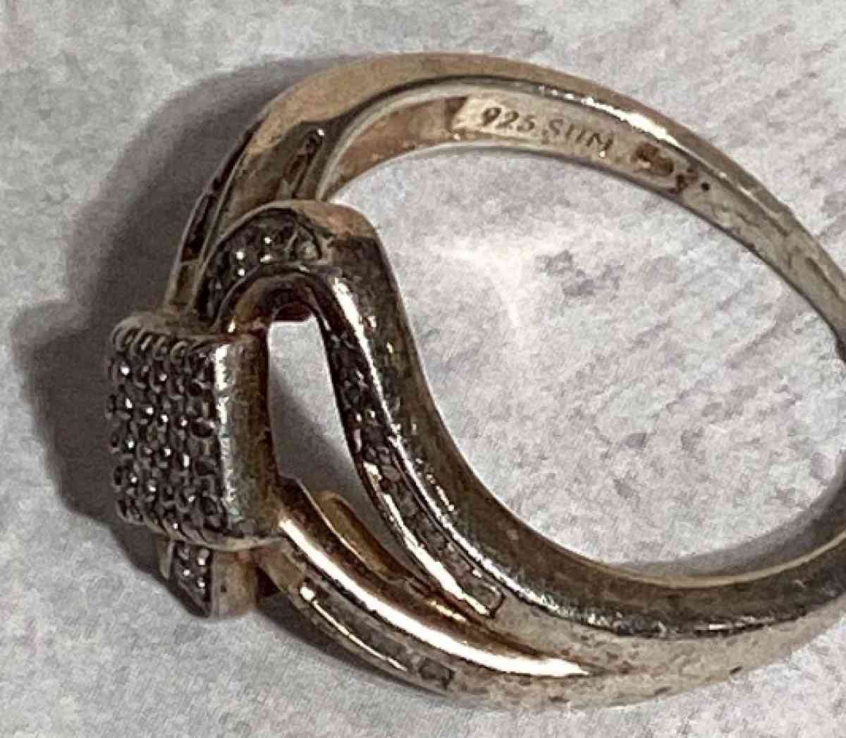 Sterling Silver Diamond Ring