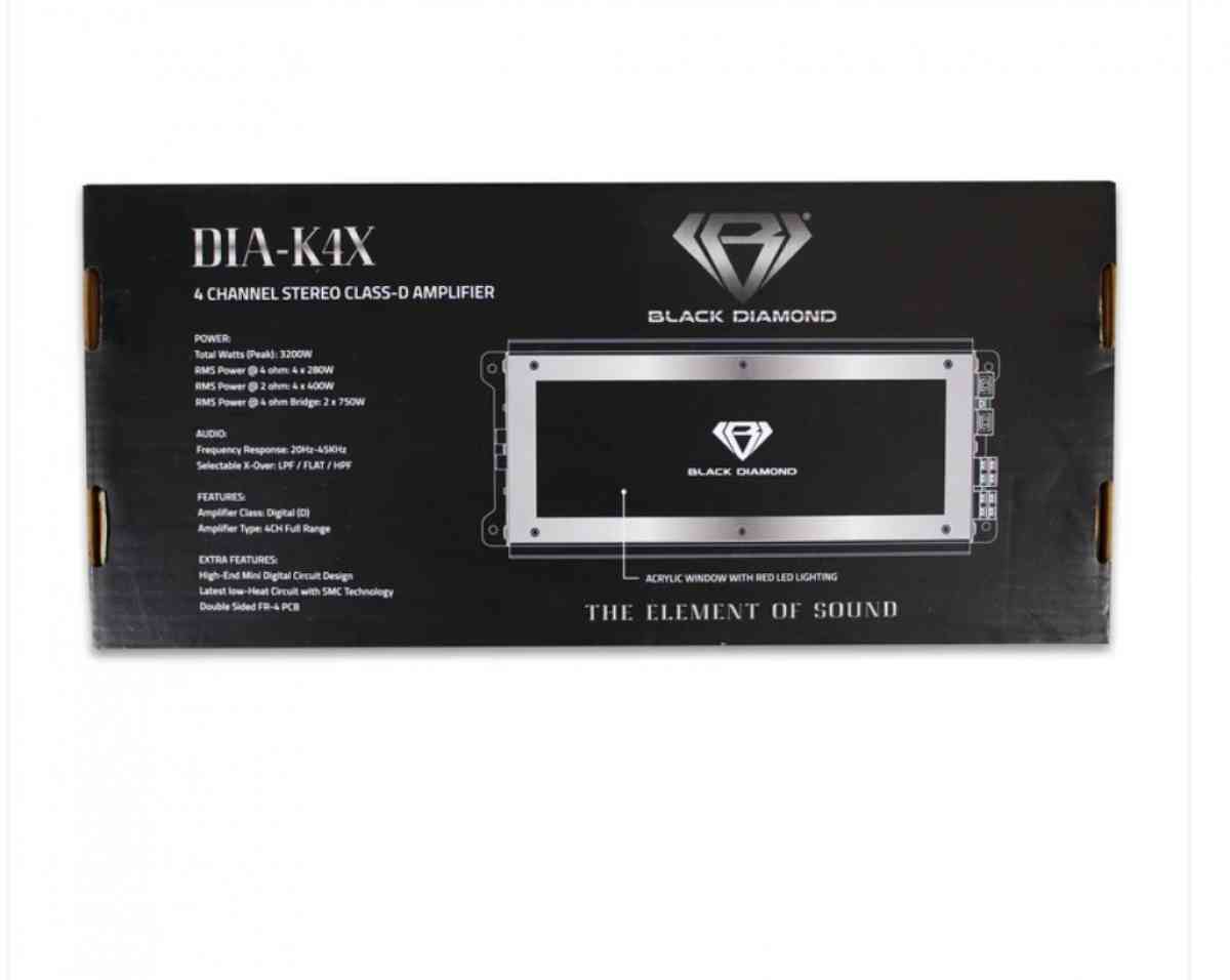 BKACK DIAMOND 4 CHNL AMP