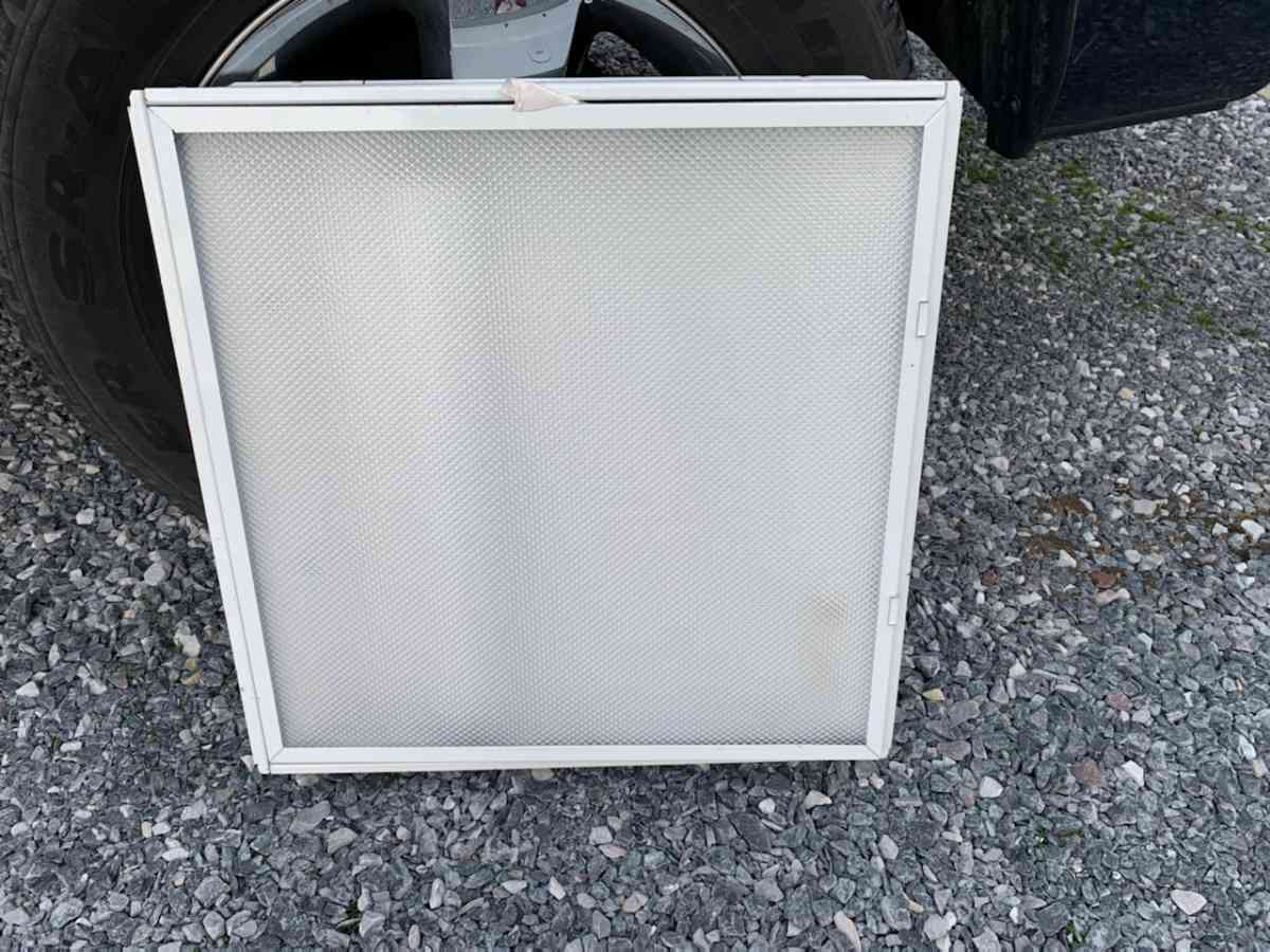 two celing garage store lights