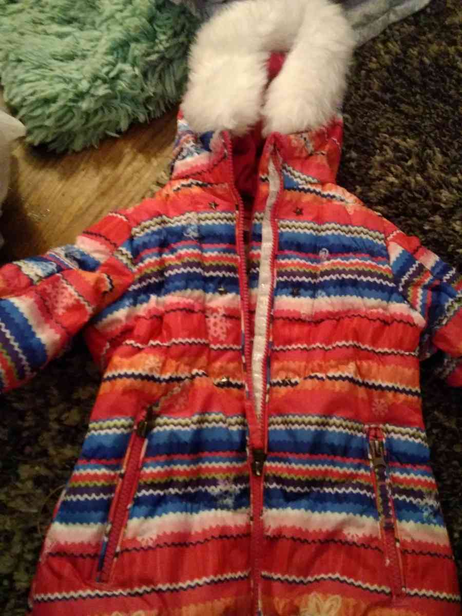 girls snow suits pink Platinum size 2T and 32