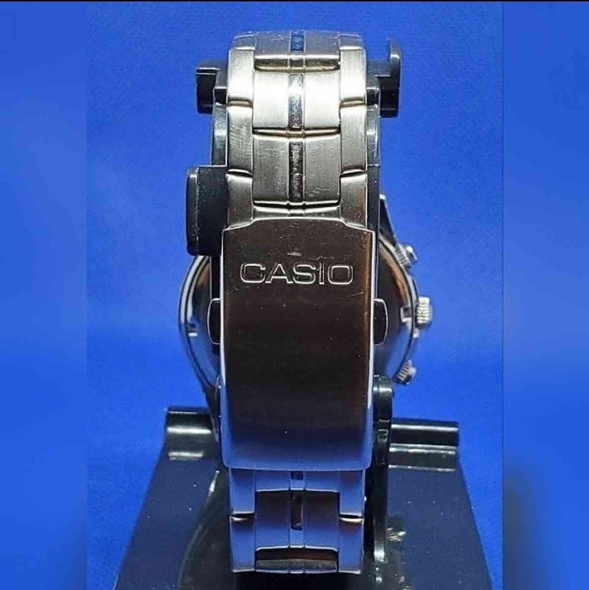 Casio Mens Rotating Slide Rule Bezel Aviator Stainless Steel