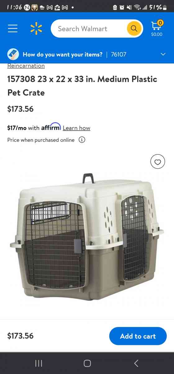Pet Lodge 33x23x22 dog crate