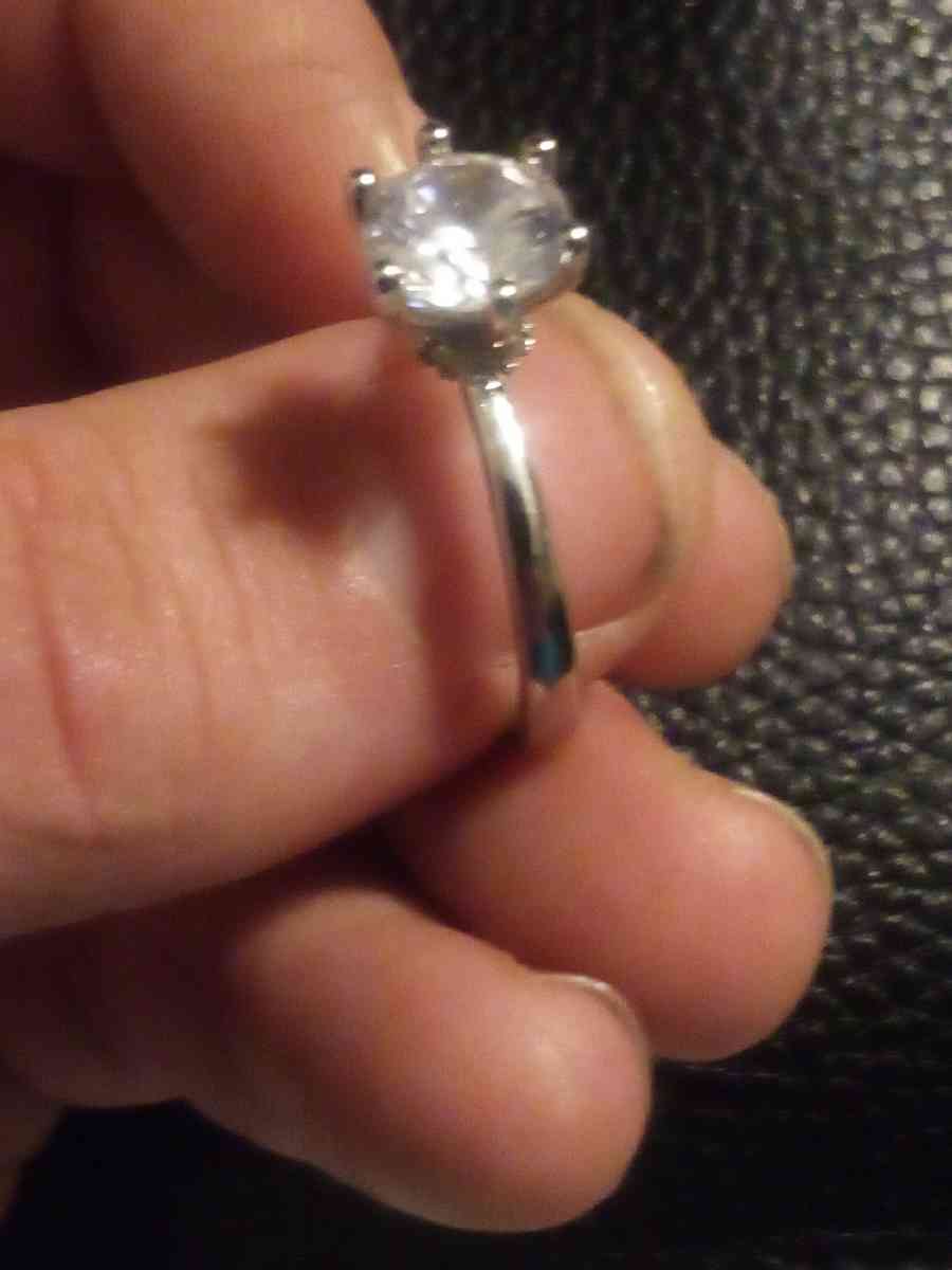 D 2ct 925 sterling silver vintage wedding ring for women