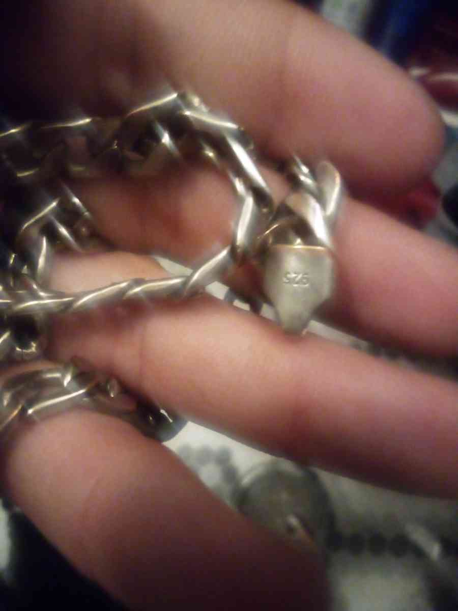 925 sterling silver necklace 22 inch and 3mm wide