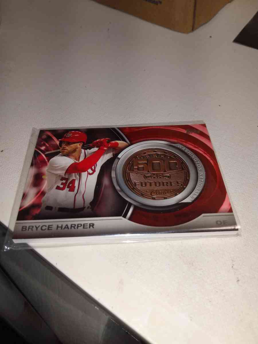 1996 Bryce Harper Topps relic card future 500 home run hitte