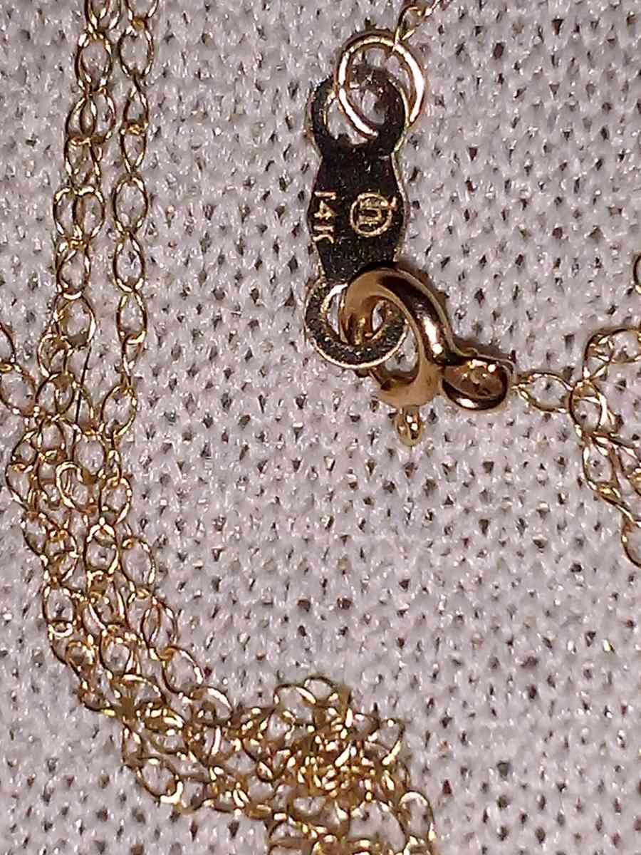 14kt yellow gold link chain necklace 18 inch long