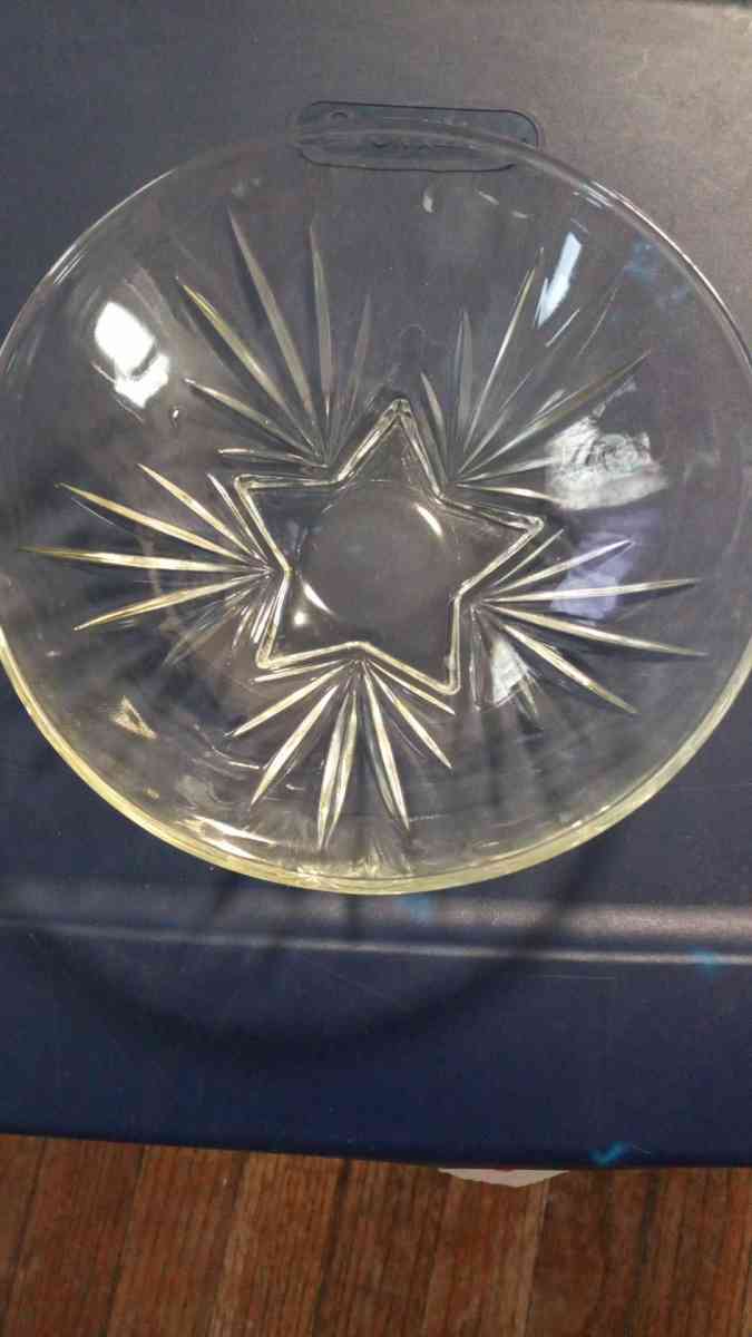 1950s star crystal glass vegg bowl