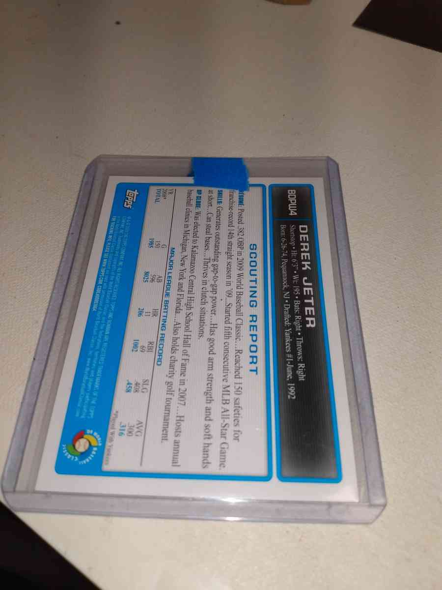 Topps 2009 Derek Jeter gold border