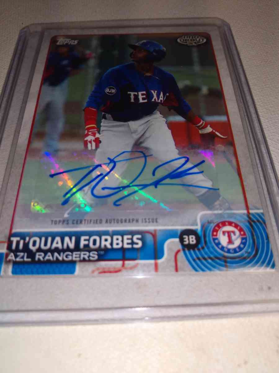 2015 Topps pro debut Tiquan Forbes autograph