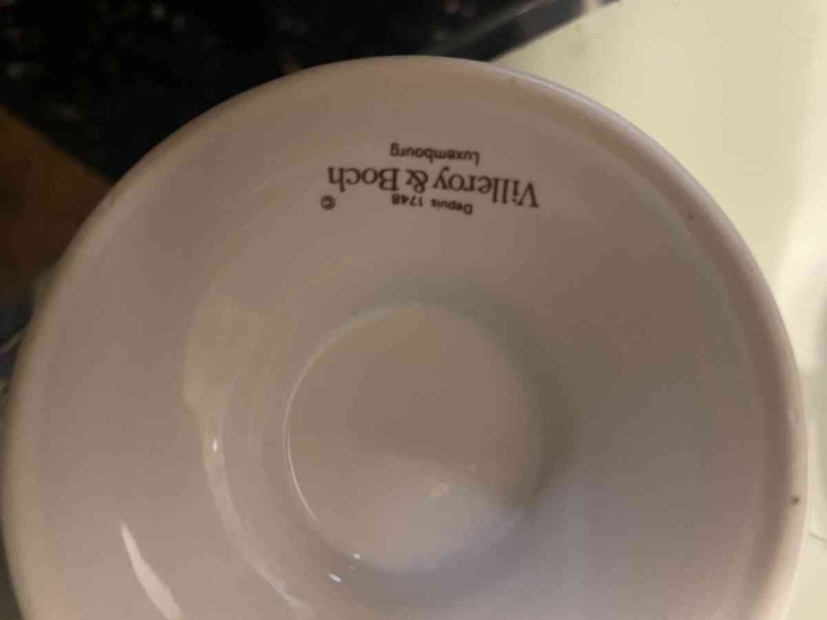 Villeroy and Bosch parfait bowls made in Luxenberg in 1748