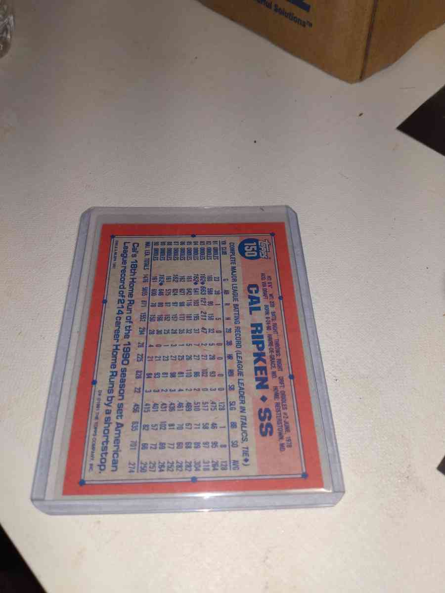 1991 Cal ripken Jr Topps