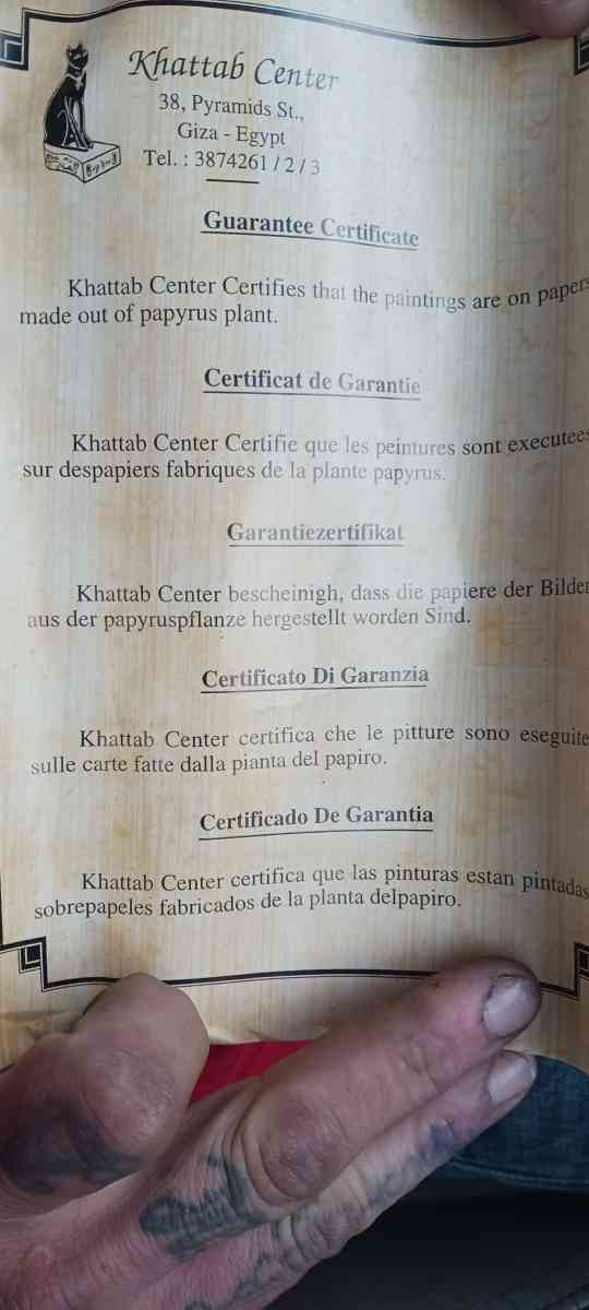 Authentic Egyptian Scroll