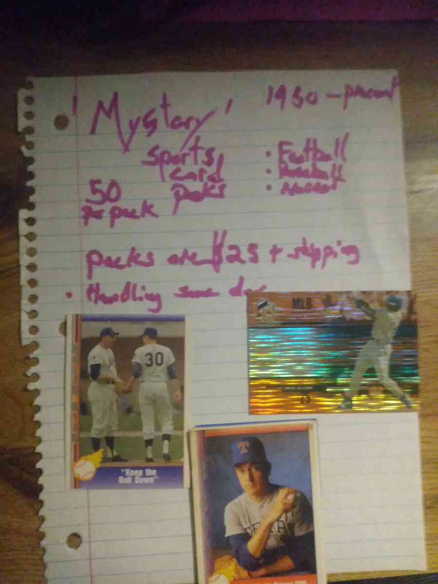 baseball lottery mystery sports cards
