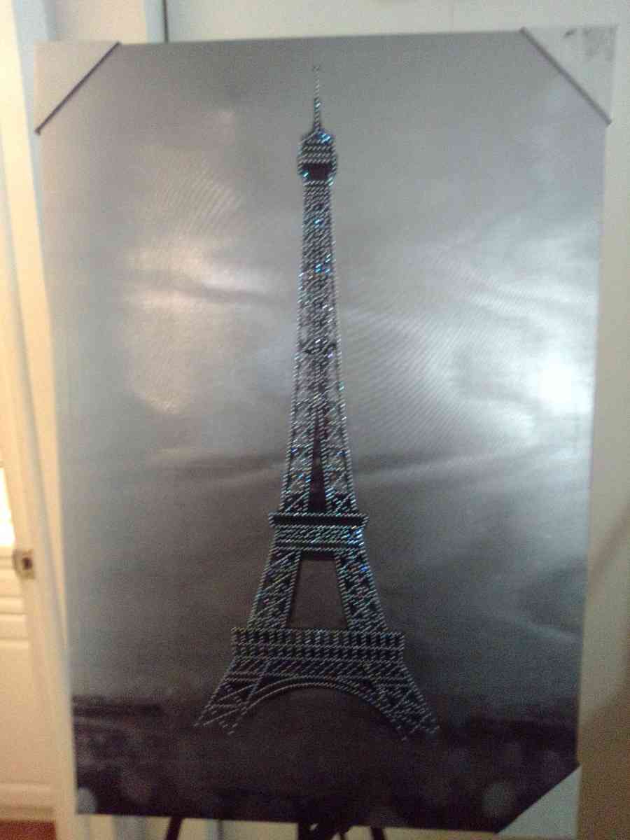 effiel tower painting on canvas