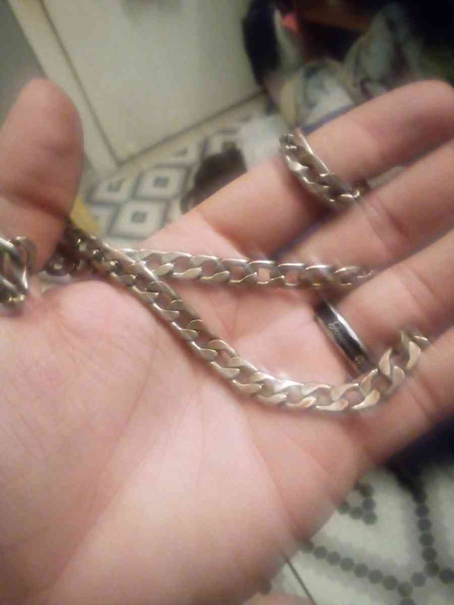 925 sterling silver necklace 22 inch and 3mm wide