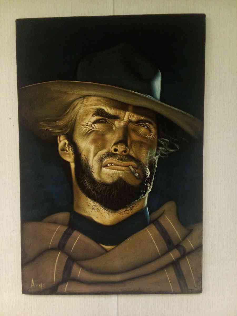 Clint Eastwood Oil Painting 24 x 36