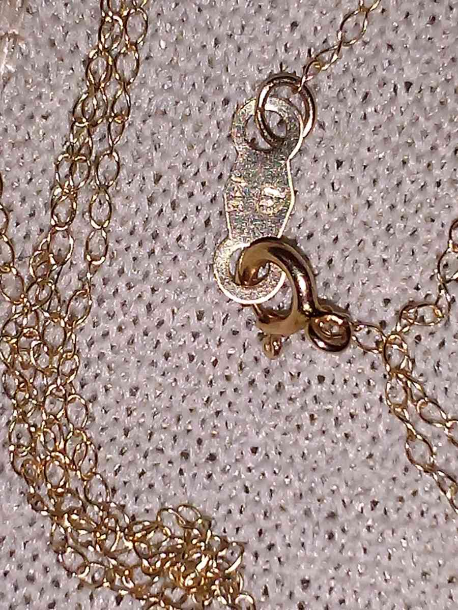 14kt yellow gold link chain necklace 18 inch long