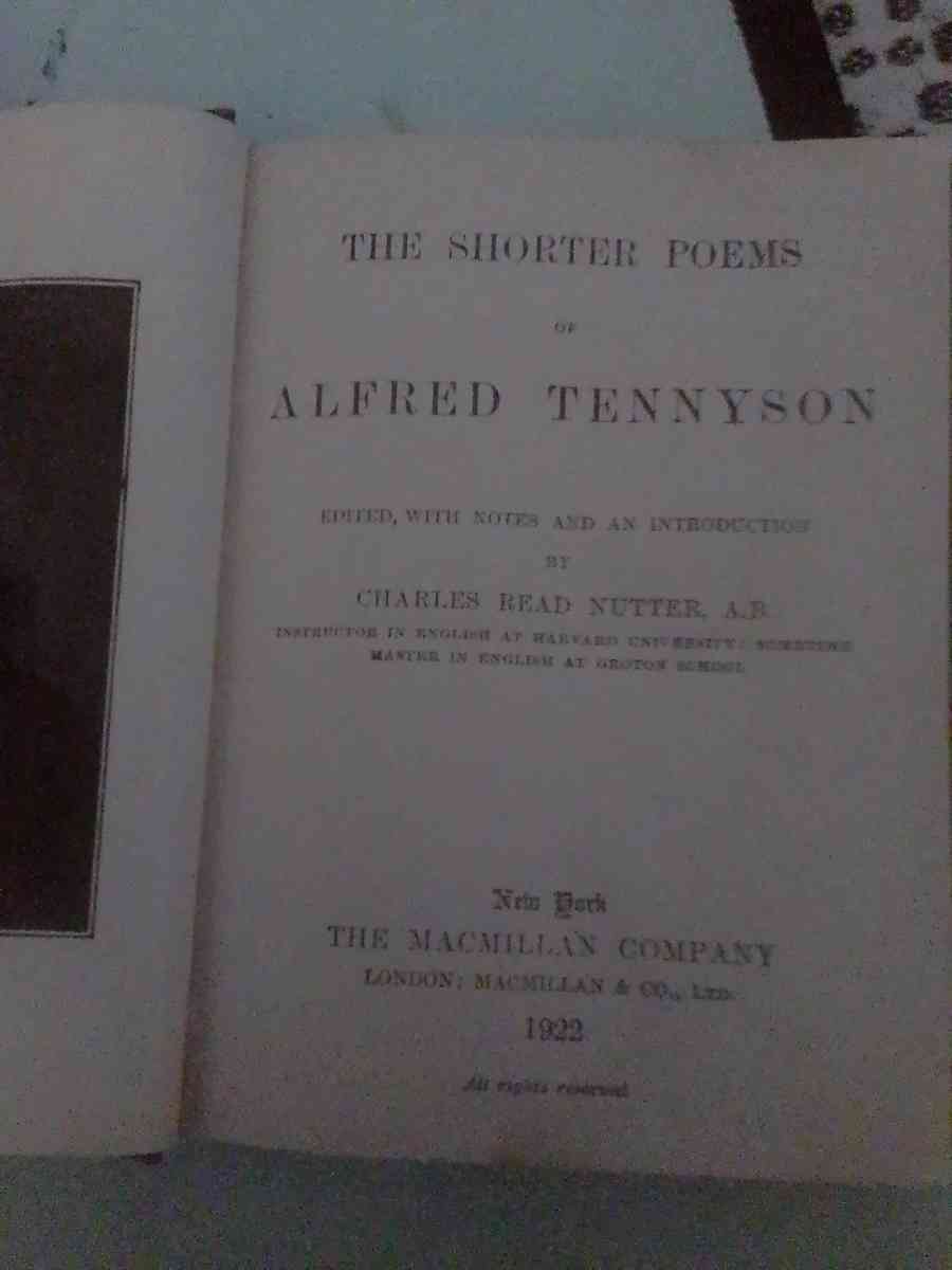 The Shorter Poems of Alfred Tennyson