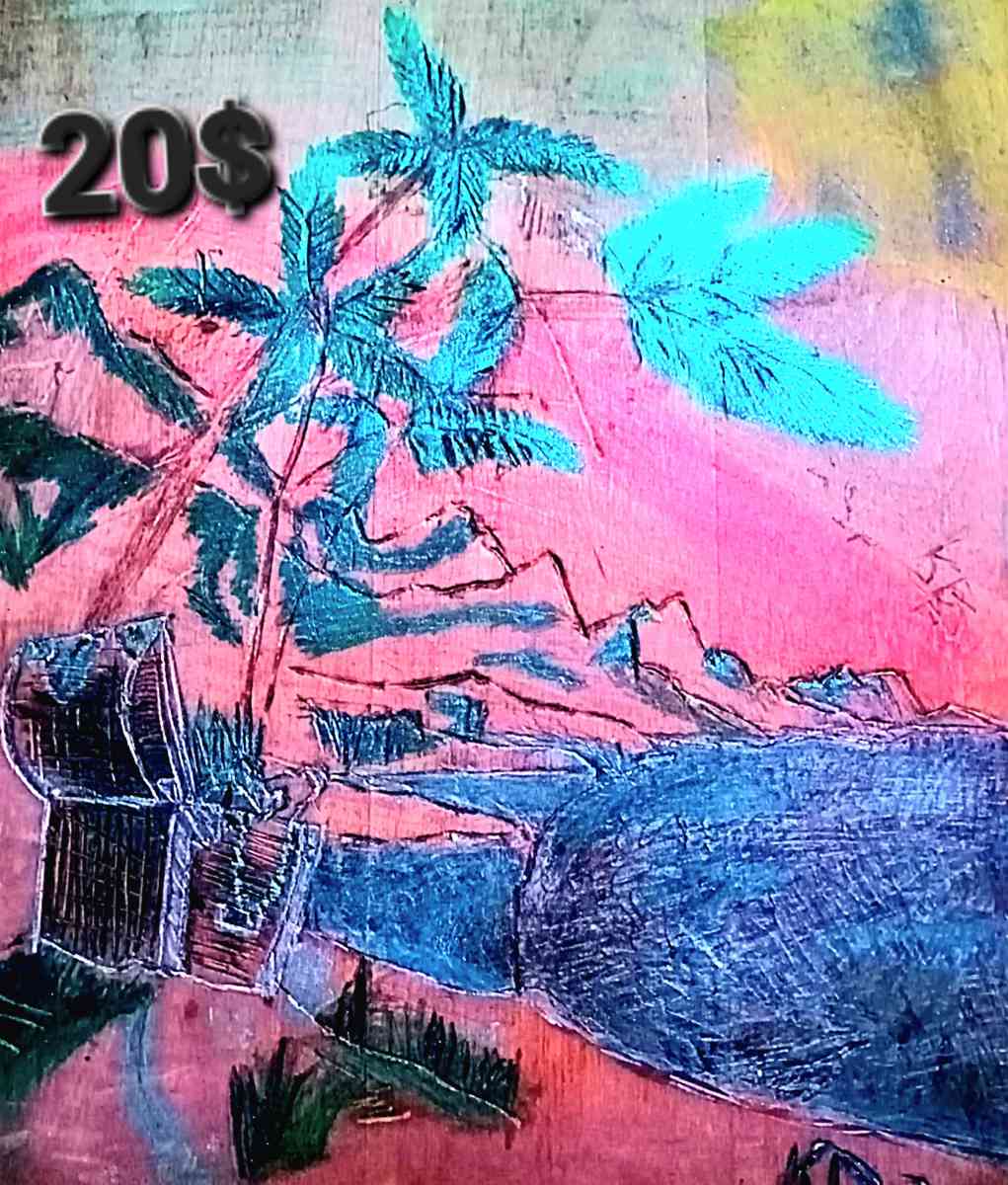 on the beach woodburning