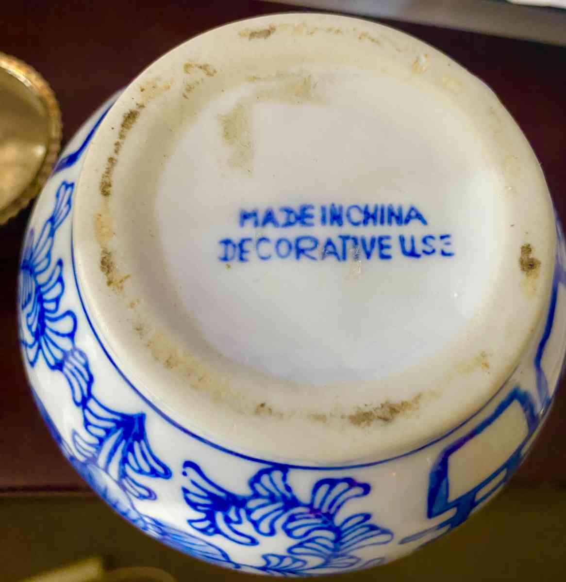 Gorgeous antique porcelain bottle with silver closure