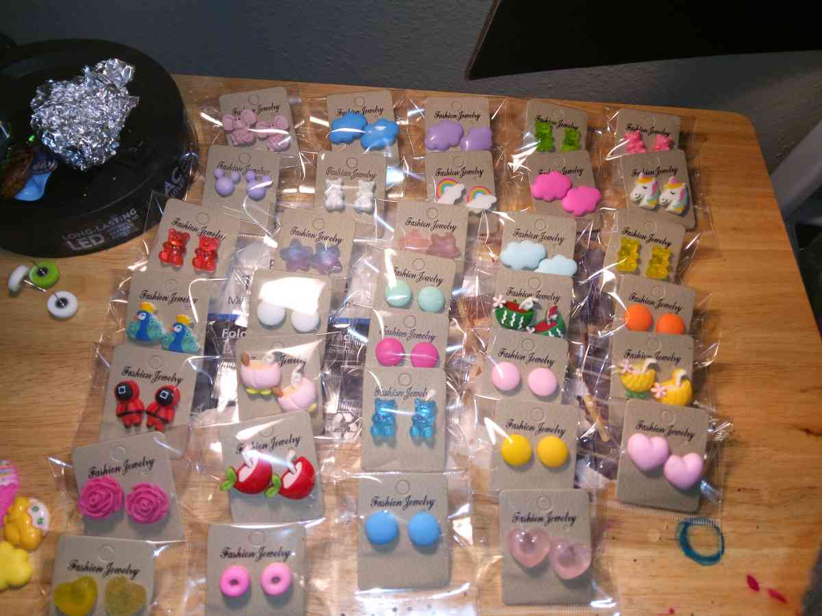Handmade character earrings 2 dollars each
