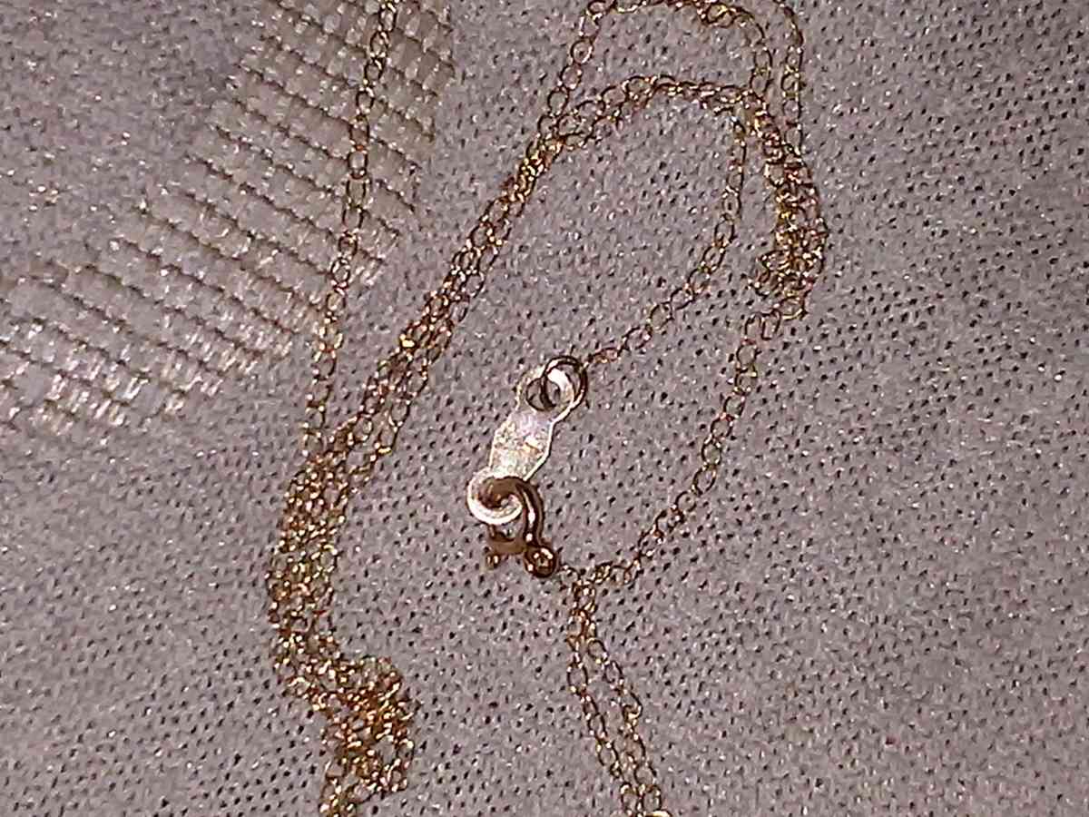 14kt yellow gold link chain necklace 18 inch long