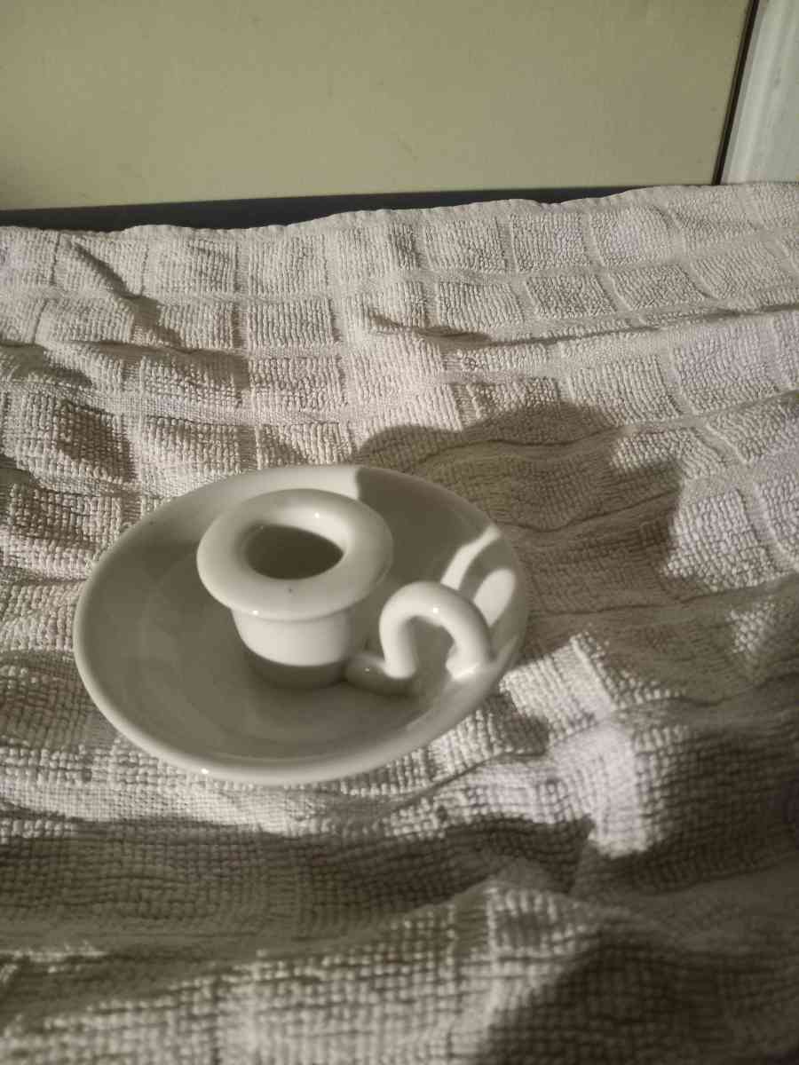 vintage porcelain candle holder