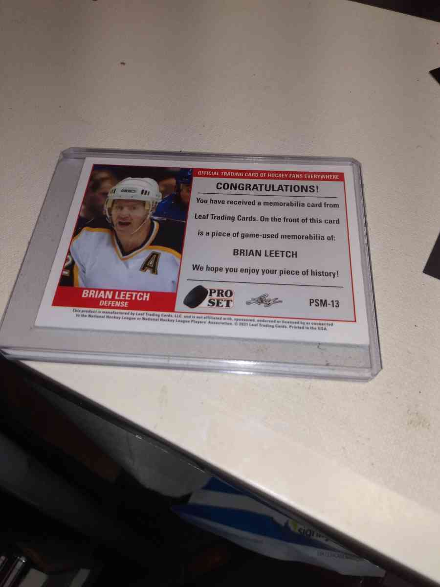 2021 Brian Leach relic card pro set