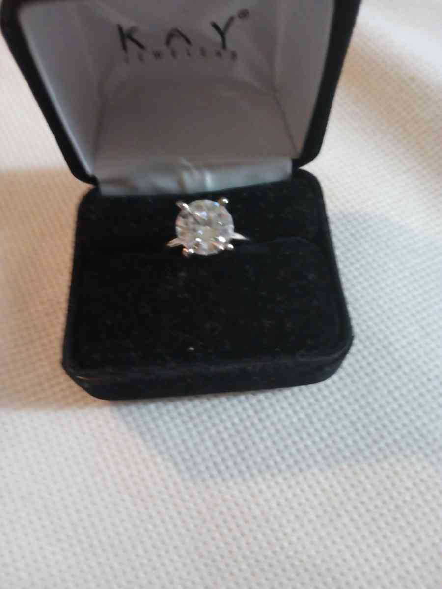 moissanite solitaire engagement ring