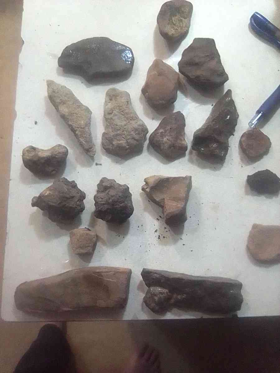 preastoric artifacts tools meteorite fossils