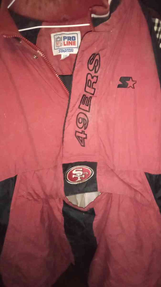 SF 49ers Pro line starter half zip jacket