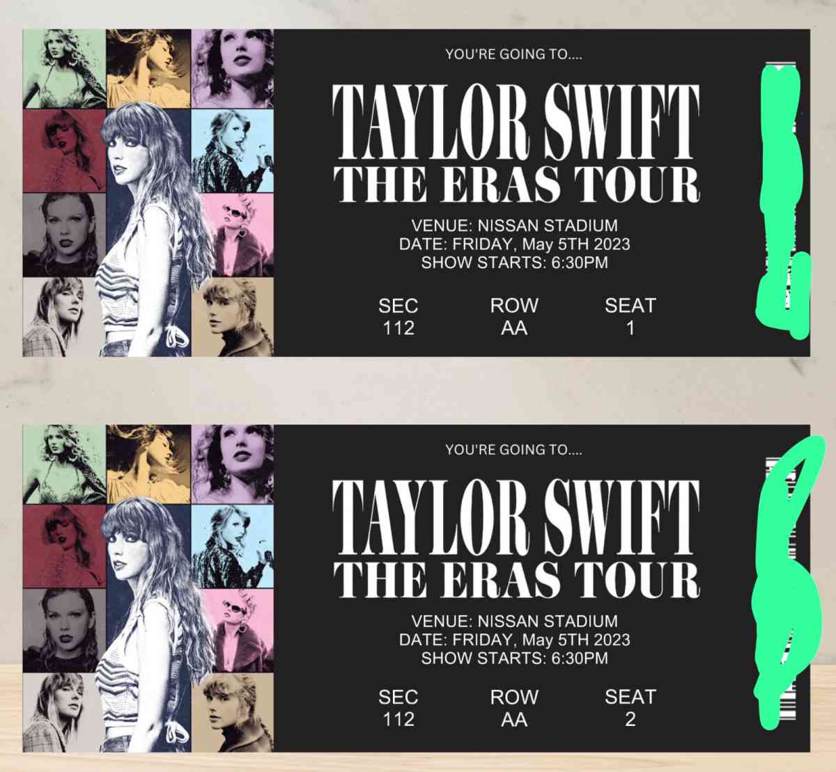 Taylor swift ticket
