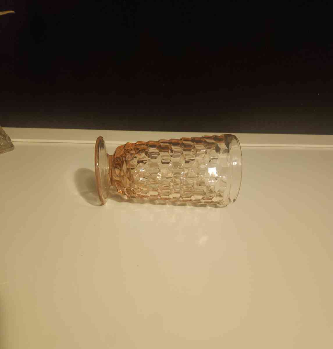 vintage Colony Whitehall cube pattern glass tumblers tall gl