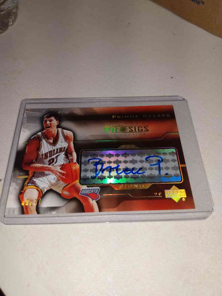 2004 upper Deck primoz Brezec autograph