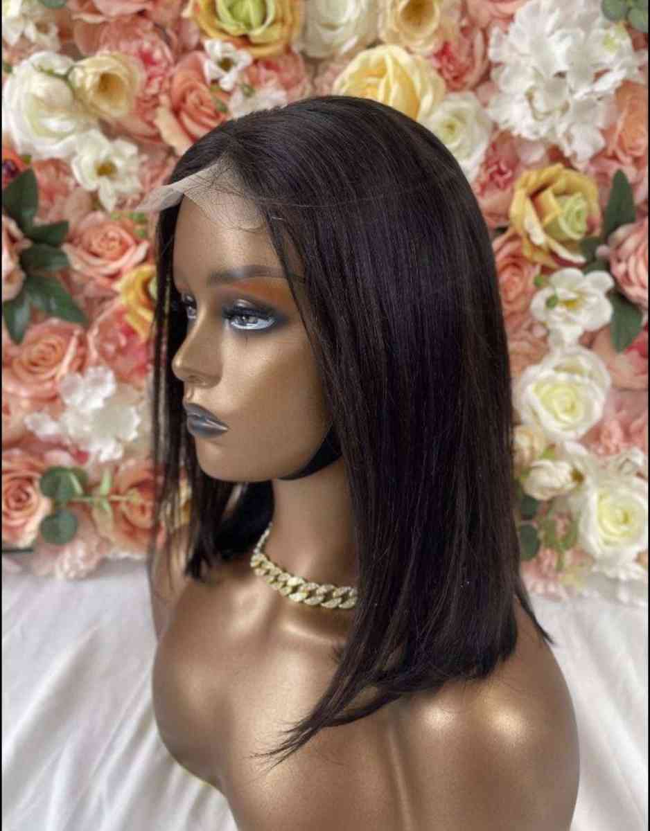 10 12 14 Bob 4x4 human hair wig free shipping and pick up