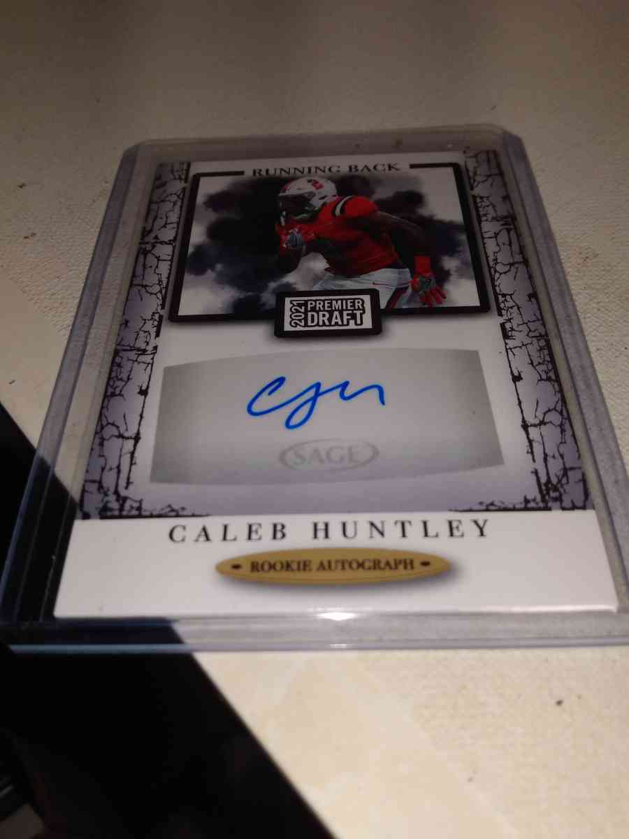 2021 premier draft autographed rookie card Caleb Huntley