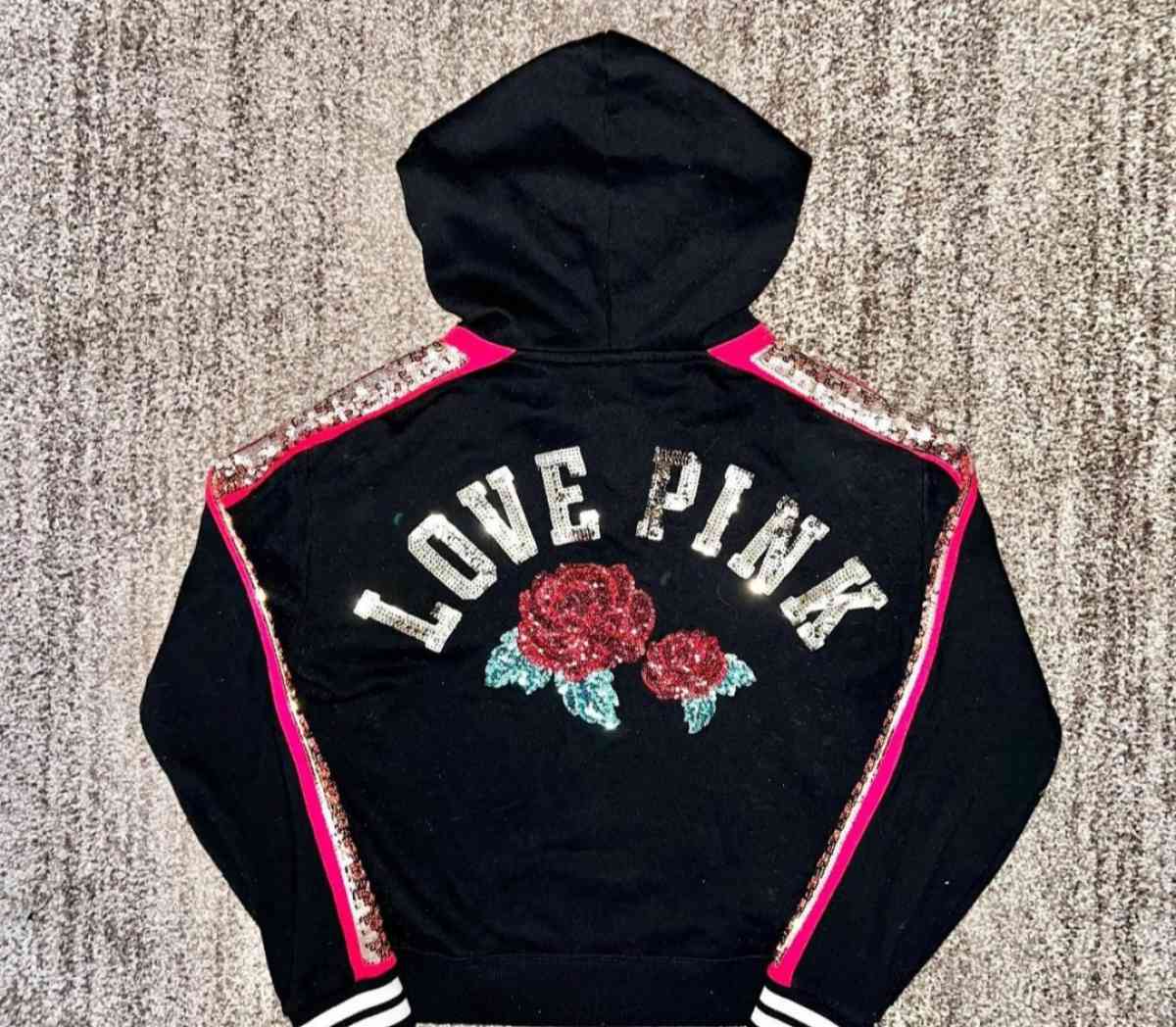 Pink victoria secret bling pullover