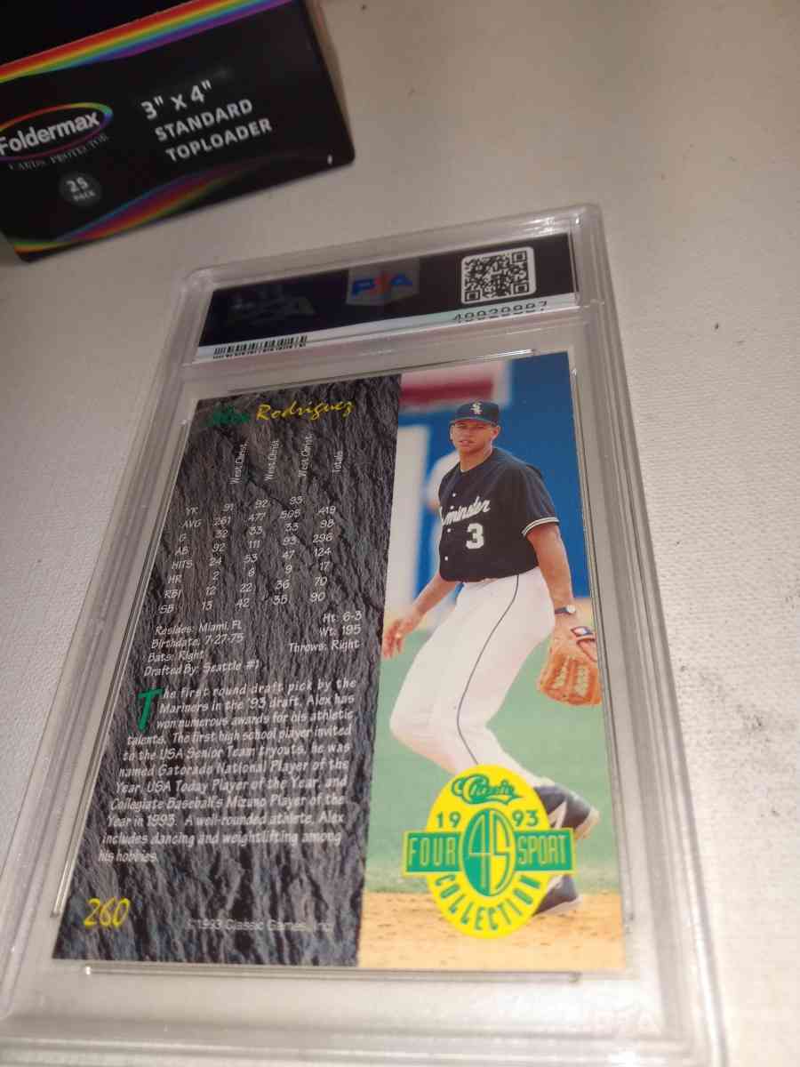 PSA 9 classic 4 sport Alex Rodriguez rookie