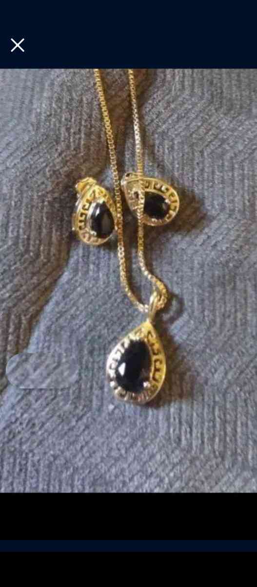 necklace and earrings