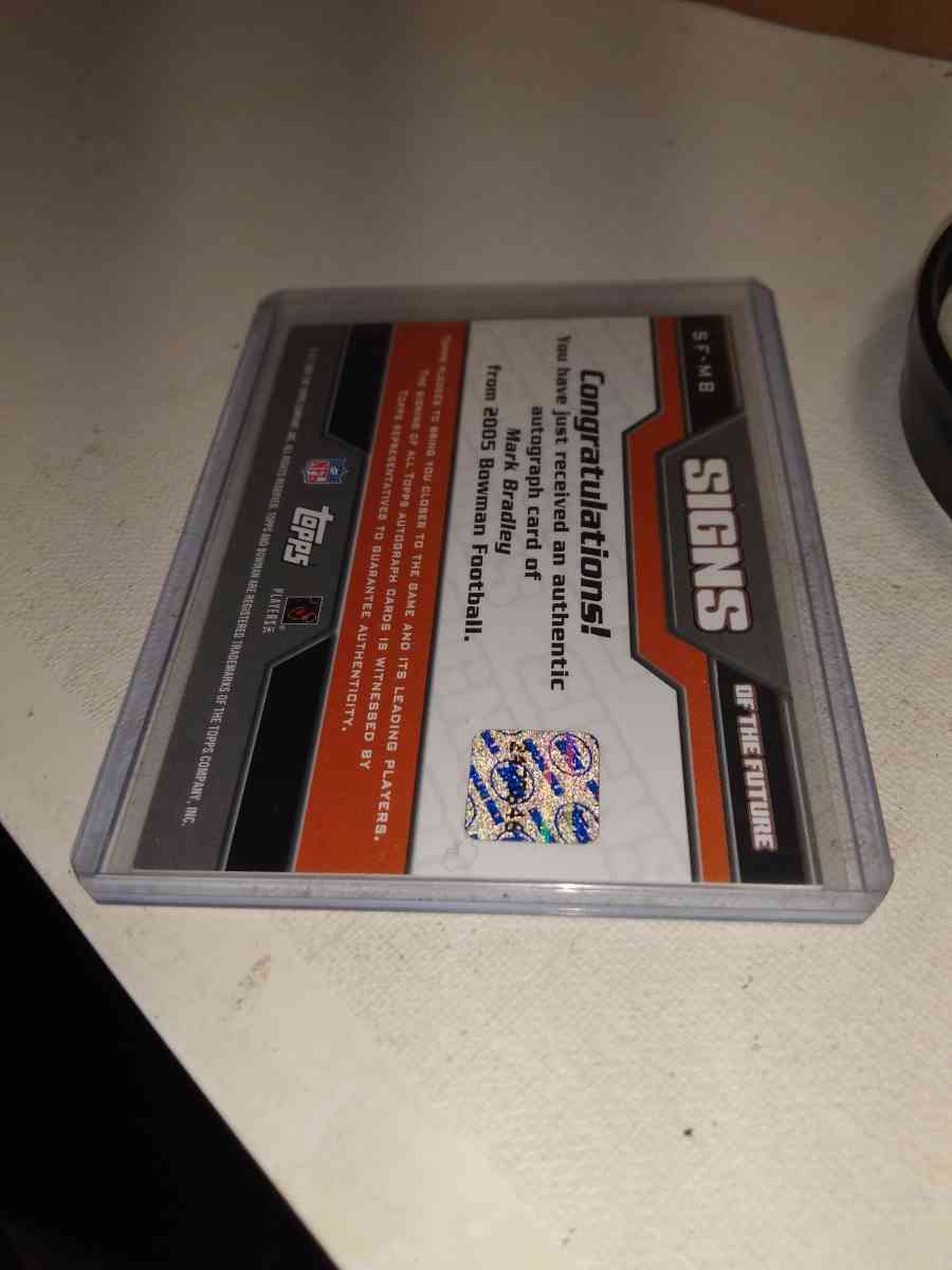 2005 Bowman signs of the future Mark Bradley autograph