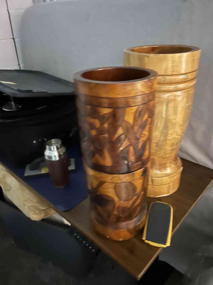 3 sets of wooden planters