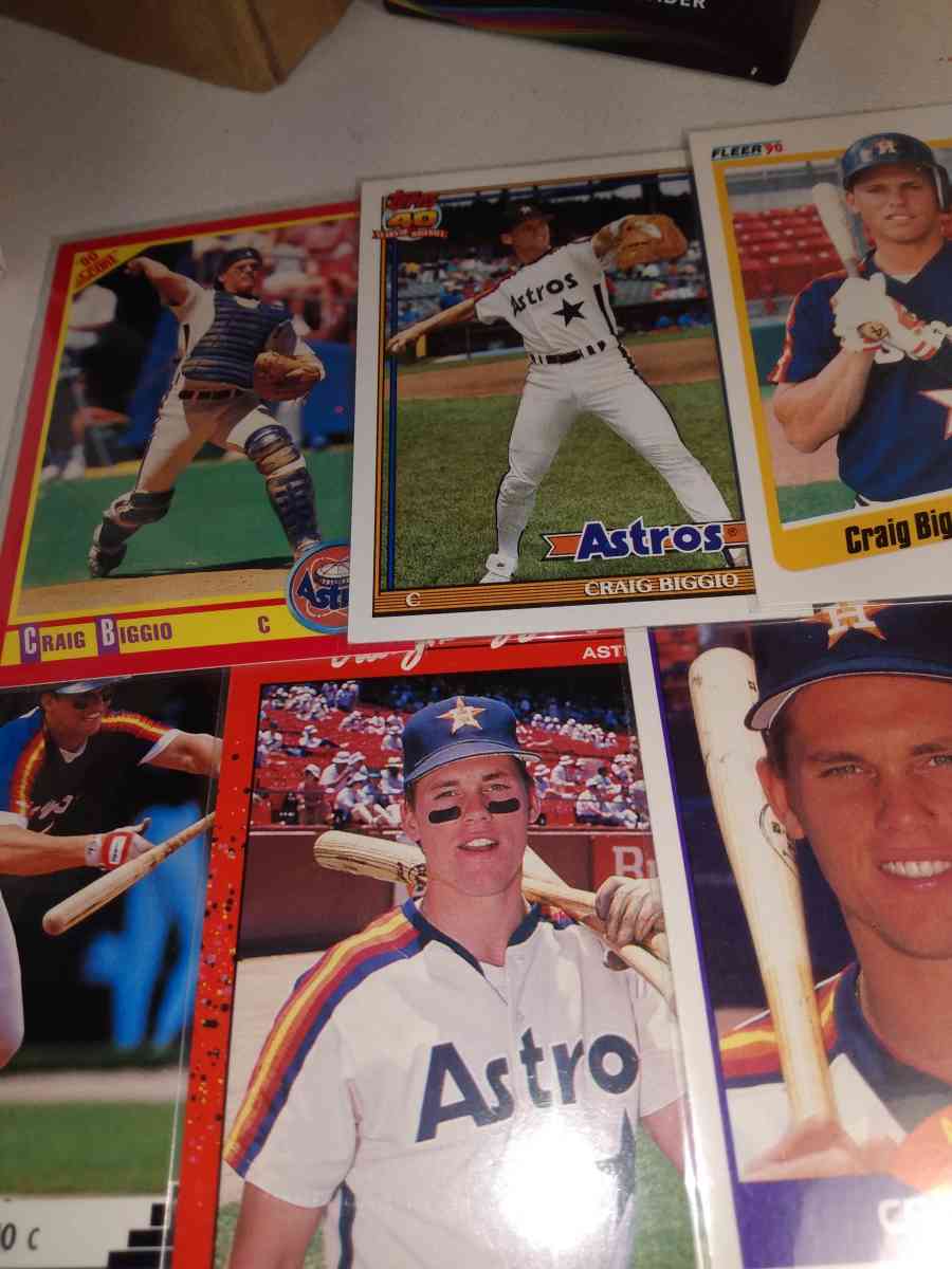 six card lot Craig biggio Hall of famer
