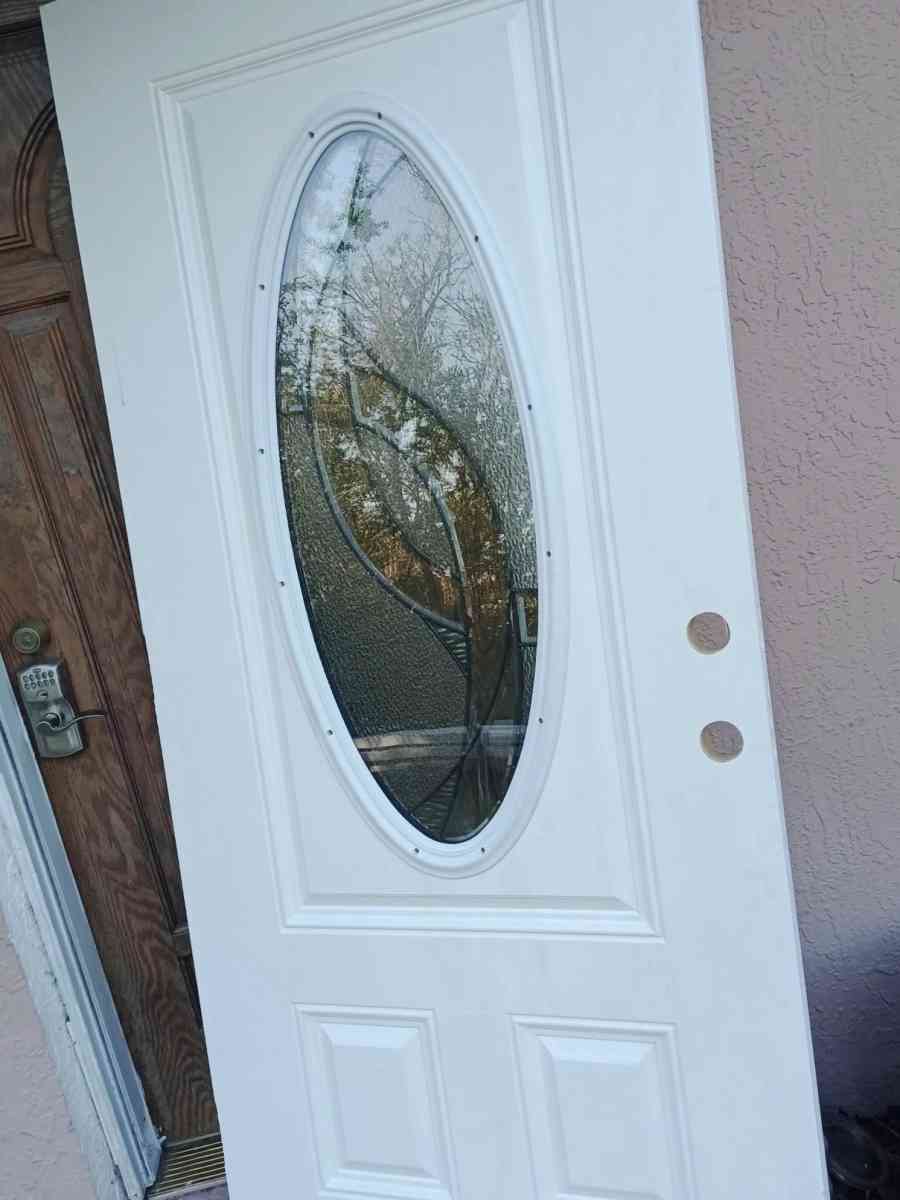 36x80 Exterior Entryway Doors Oval Lite Double Doors