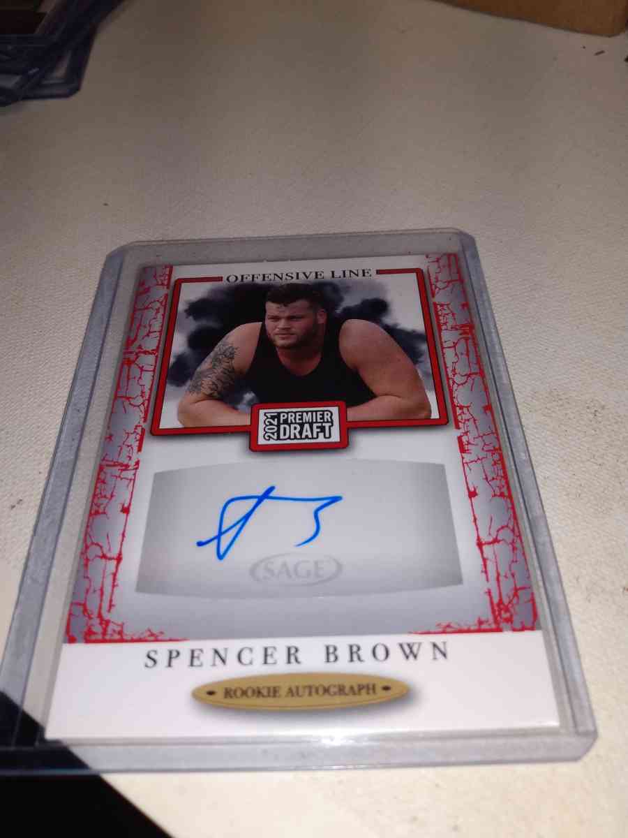 2021 premier draft Spencer Brown autograph