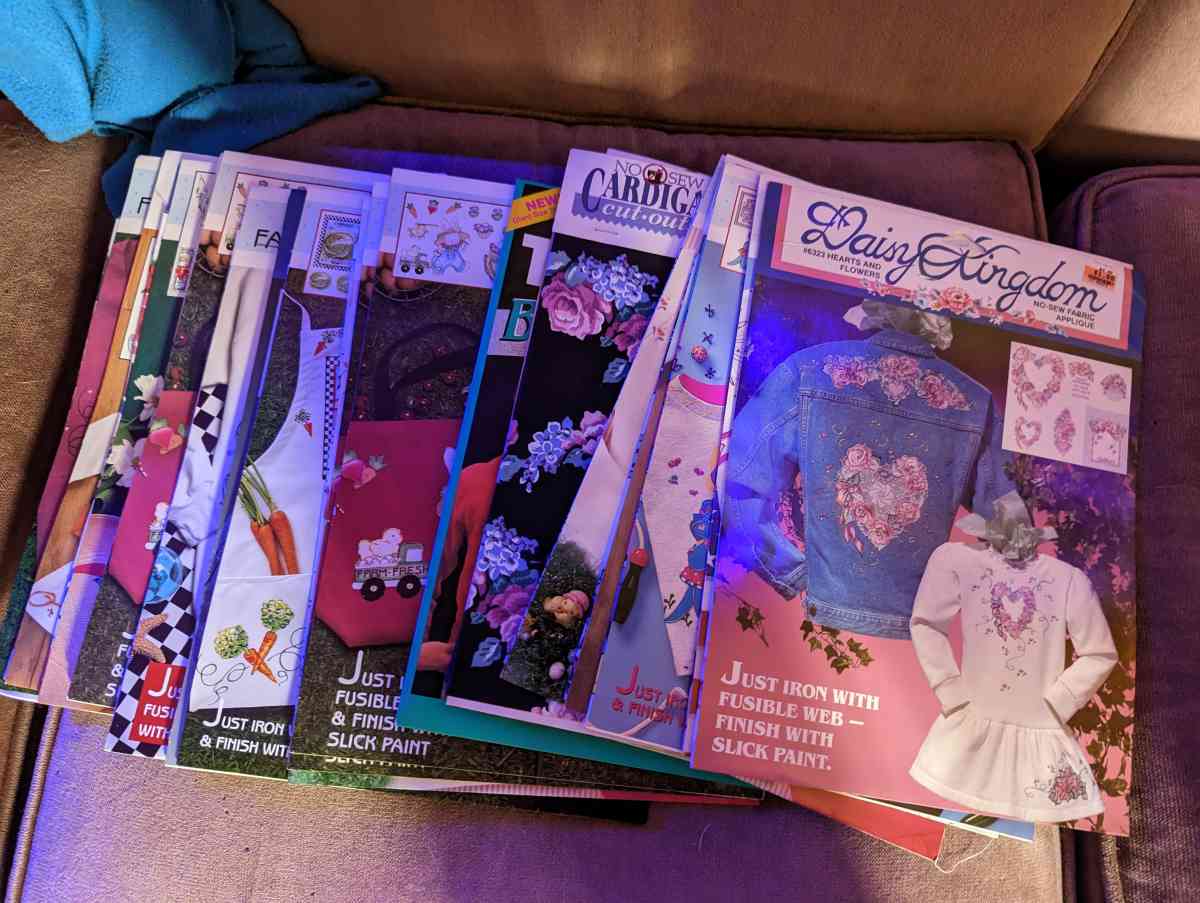 box of craft supplies