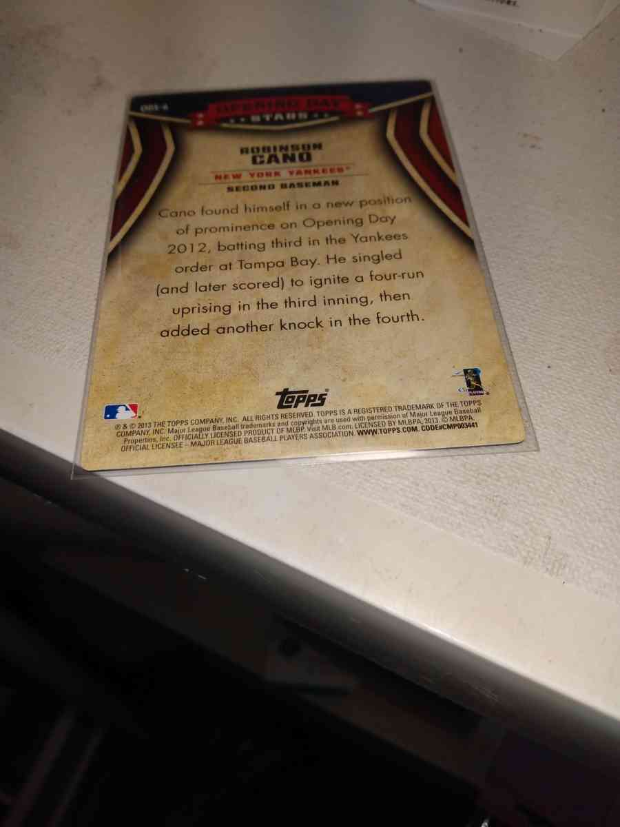 2013 opening day tops Robinson cano