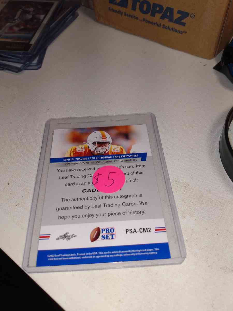 2022 pro stat Cade Mays autograph