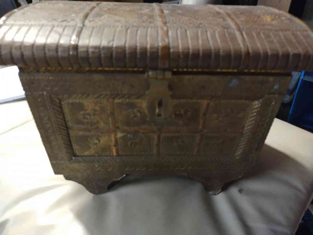 hammered brass jewelry box