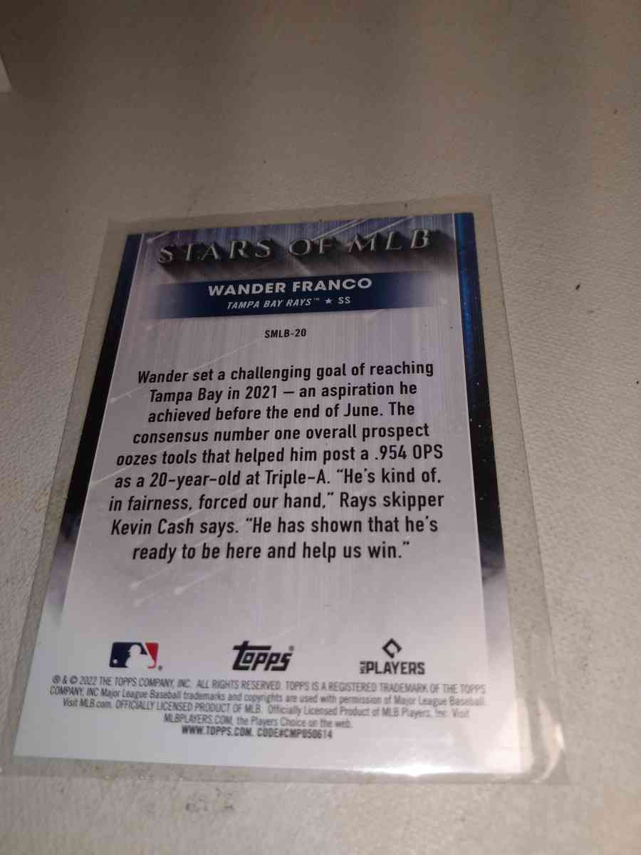 2022 Topps Wonder Franco stars of the MLB rookie card